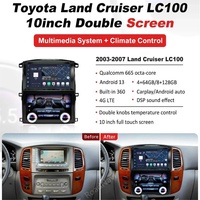 Radio de Coche Android de Doble Pantalla RoadNavi para Toyota Land Cruiser LC100 2003-2007 Lexus LX470 Reproductor de DVD GPS Carplay para Coche