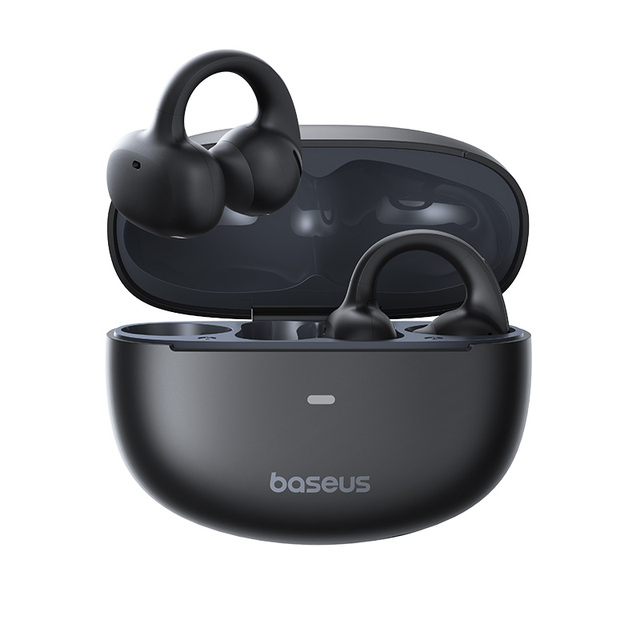 Baseus Bowie MC1 Ear Clip Wireless Earphones BT 5.4 Open-Ear Headphones Clip-On Sports Earbuds IP57 Waterproof AI-Bass