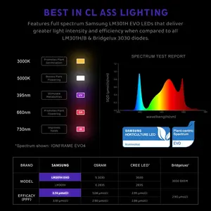 Fabbrica Custom coltiva luce Samsung pannello Quantum Board Full Spectrum LED coltiva la luce per piante da interno