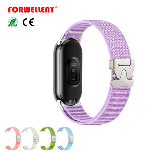 Forwelleny Nylon <span class=keywords><strong>Solo</strong></span> Boucle Sangle Tressé Élastique Extensible Bracelets Correa Bracelet pour Mi Band 10 9 8 Accessoires - Product Image 1