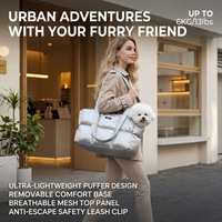 Sac de transport transfrontalier pour animaux de compagnie (chats et chiens) – Ultra-léger, respirant, confortable, en polyester, pour femmes