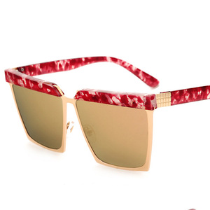 Maidis Square Sunglasses Gold <b>Frame</b> <b>Black</b> Lens UV400 Protection Unisex Style - Product Image 4