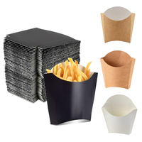Boîtes personnalisées jetables pour frites, contenants en papier kraft pour chips et charcuterie à emporter, supports pour frites