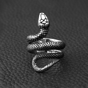 yunnique Snake Shape <b>Ring</b> Gold Steel Color Unisex Fashion Jewelry Party Accessory - Product Image 4