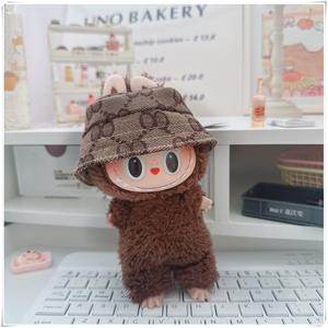 Vêtements pour bébé de première et deuxième génération, 17 cm, accessoires de fête assis, chapeau cool, salopette en peluche, échelle 1:8 pour poupée - Product Image 6