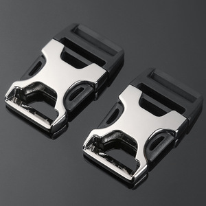 Alloy Side Release Buckle 25mm Silver Black Durable Bag Accessories <b>Backpack</b> <b>Strap</b> Adjustment Buckle - Product Image 2