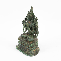 Statue de la Déesse de la Miséricorde en Bronze Sculptée à la Main, Style Antique Religieux, Ornement Spirituel de Luxe pour la Maison et le Bureau