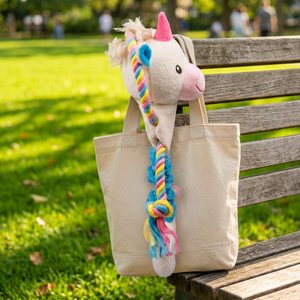Juguete interactivo para perros 4 en 1-Estilo unicornio: papel arrugado + chirriador + banda elástica + cuerda de algodón, compañero de juegos para mascotas - Product Image 3