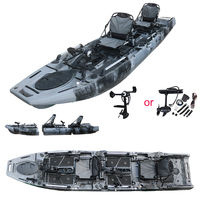 Kayak Plegable Modular 2026 de 3 Secciones, Portátil, con Pedales, Tipo Sit-on-Top, Doble Asiento, HDPE, con Sistema de Pedales, Almacenamiento, OEM