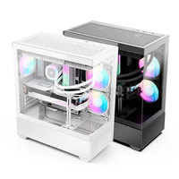 ABKO U30 BK Micro ATX Mid Tower Steel Gaming Case Pre-Installed Tempered Glass 3 RGB Fans Top 360mm Radiator Support USB 3.0
