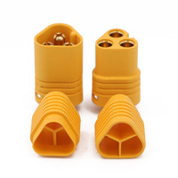 Connecteur moteur 3 pôles Amass MT60, fiche plaquée or 30A à trois broches, 100 % authentique, prêt à être expédié, faible MOQ pour contrôleur de monocycle