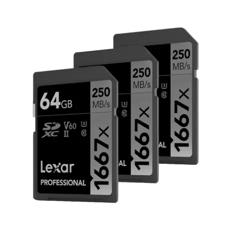 Giá bán buôn cho Lexar SD Thẻ 1667x64GB 256GB 128GB r250mb/S w120mb/S SD Flash Bộ nhớ Micro TF thẻ cho máy ảnh