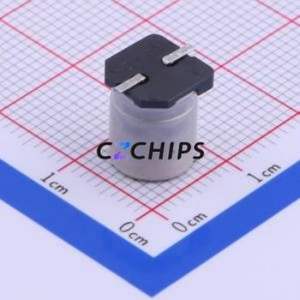 Condensateur électrolytique hybride solide-liquide en aluminium SMD EEHZA1E221P, D8xL10.2mm 220uF 20% 25V 345mA-100Hz - Product Image 2