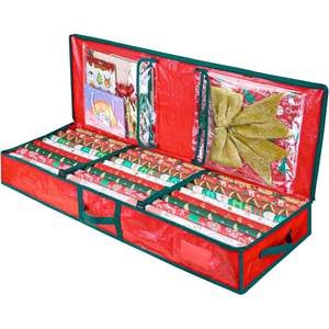 Organizador de Papel de Regalo Navideño, Contenedor de Almacenamiento de Decoraciones Navideñas Oxford - Product Image 4