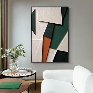 Nueva textura abstracta pintura al óleo hecha a mano arte de pared pintura enmarcada lista para colgar para la decoración del hotel en casa - Product Image 6