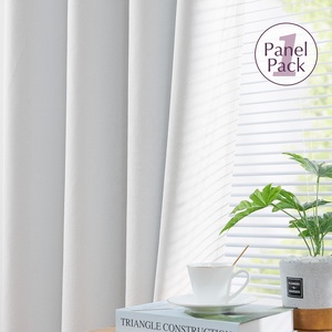 Thanh lịch 1-mảnh Thiết kế rắn màn rèm cửa & valances 96-inch cho phòng ngủ và khách sạn màu đen - Product Image 4