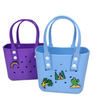 Sac de plage fourre-tout en EVA grande capacité personnalisable, fermeture ouverte, motif floral, étanche, pour l'été, fourni par l'usine, sacs à main moyens en gros