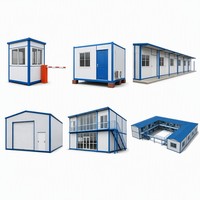 Edificio Prefabricado Reutilizable Tipo K, Resistente al Viento y al Fuego, Panel Sándwich, Refugio de Emergencia, Campamento Temporal, Dormitorio