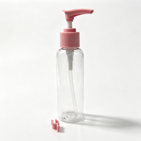 Ensemble de flacons de voyage en PET avec couvercle rose 15/100 ml, kit de contenants cosmétiques rechargeables avec entonnoir et pochette de rangement transparente à fermeture éclair