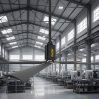 Ventilador de Techo Industrial Moderno HVLS, Aspas Grandes de Aleación de Aluminio, Diseño Abierto, Sistema de Refrigeración de Alto Rendimiento, Android