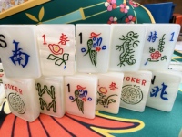 Set Ubin Mahjong Amerika Desain Mutiara Lapis Tunggal Empire State of Mahj Tile Set |   Set Mahjong Mewah Tersedia