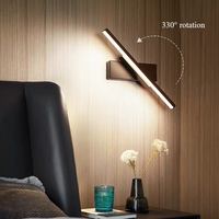 Lumière murale LED à angle réglable en aluminium IP44, dimmable, moderne et minimaliste, pour chambre, salon, couloir, escalier