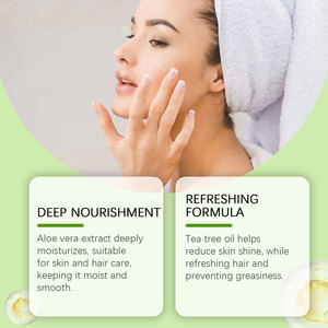 Crème hydratante nourrissante rafraîchissante régulatrice de sébum à l'arbre à thé et à l'aloe vera, enrichie en vitamine E, aux bienfaits apaisants - Product Image 4