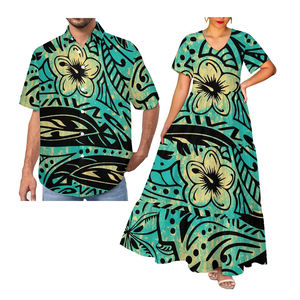 Damen kleid Asia & Pacific Islands Kleidung Damen V-Ausschnitt Layered Elegant <span class=keywords><strong>Dress</strong></span> und Herren Revers Button-Down Shirt - Product Image 3