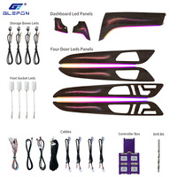 Kit d'éclairage d'ambiance intérieur pour Mercedes Benz W166 2023-2025 Glefon, 64 couleurs, contrôle par application, 12V, Plug and Play, lampe d'ambiance