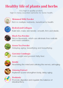 Kollajen süt çay katı içecek anında toz doğal sağlıklı organik güzellik bitkisel Reishi siyah YEŞİL ÇAY Ginseng probiyotik - Product Image 4