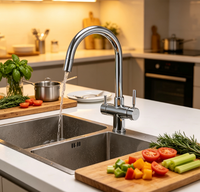 Robinet de cuisine 5-en-1 haut de gamme à eau gazeuse chaude et froide, filtre à eau RO 5 voies, mélangeur et robinet à eau gazeuse – Meilleures ventes