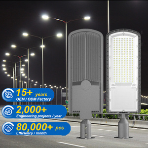 LED 가로등 옥외 상업용 공공 조명 AC 전원 50W 100W 150W <span class=keywords><strong>200W</strong></span> 상업용 가로등 제조사 - Product Image 1