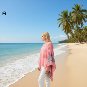 Maglione in Stile Etnico 135x140cm con Polsini Ricamati - Product Image 2