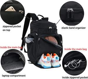 Échantillon gratuit, vente en gros, sac à dos de sport imperméable de grande capacité, personnalisé pour le football, le basketball, la salle de sport - Product Image 4