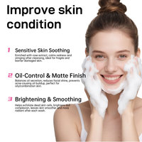Mousse nettoyante pour le visage à la rose pour peaux sensibles et sèches, nettoyage en profondeur doux, extrait de plante de rose, mousse nettoyante, bulles, lavage du visage, produit