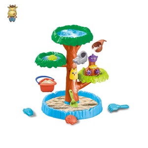 Table de jeu d'extérieur pour enfants Big Tree, table à sable et à eau, ensemble de jeux sensoriels, jouets de plage en plastique avec accessoires - Product Image 1