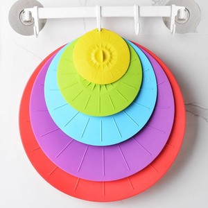 Couvre-plat en silicone pour micro-ondes, couvre-plat de cuisine coloré, réutilisable, pour <span class=keywords><strong>pot</strong></span>, bol, tasse, couvercle en silicone à ventouse scellé - Product Image 1