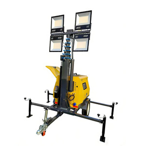 Meilleur prix, tour d'éclairage mobile de 7 m, générateur, 4x400W LED, tour d'éclairage montée sur remorque pour la construction - Product Image 6