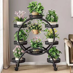 Support à fleurs en métal en fer, créatif et moderne, intérieur/extérieur, 3 étagères, design <span class=keywords><strong>contemporain</strong></span>, pour plantes succulentes, utilisation dans le <span class=keywords><strong>jardin</strong></span>. - Product Image 2