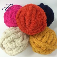 Bojay Wholesale and Retail Arm Knit Giant Soft Velvet Thick Jumbo 100% Polyester Big Chunky Chenille Yarn