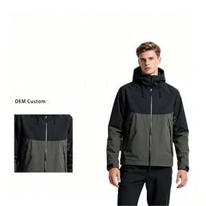 Wholesale OEM Custom Logo Unisex Hooded Winter Windbreaker Sport Jacket Zipper Outdoor <strong>Work</strong> <strong>Fleece</strong> Men's Waterproof Jacket - Product Image 1