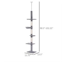 Arbre à chat mural de luxe moderne en sisal, extra large, avec maison d'activités et tour à plusieurs niveaux pour chats de grande taille, en carton