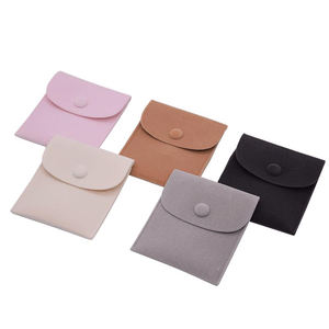 Petit <span class=keywords><strong>sac</strong></span> à main en velours souple, flanelle, à pression, pour emballage de bijoux, boîte poboules, nouvelle collection - Product Image 1