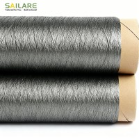 Hilo Metálico Conductivo de Alta Resistencia, Hilo Teñido con Fibra de Acero Inoxidable 316L para Blindaje RFID EMI en Dispositivos Inteligentes