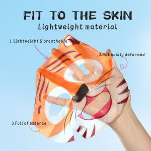 Paquete de 5 Mascarillas Faciales Infantiles con Dibujos Animados de Animales, Naturales y Orgánicas, Hidratantes y Suaves para Niños y <span class=keywords><strong>Niñas</strong></span> - Product Image 3