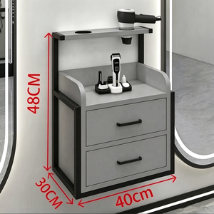 Moderno Gabinete de Pared con Espejo para Salón de Belleza, con Almacenamiento de Herramientas, Multiusos para Salón, Cocina, Baño - Product Image 2