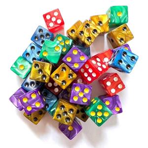 מפעל מותאם אישית קוביות תבנית פנינה אקרילית 16mm18 מ "מ שש בש אביזרים לקוביות שחמט חתיכות שחמט - Product Image 4