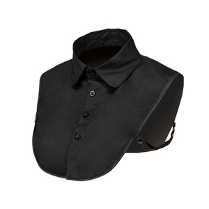 Camisa de punto formal de negocios para hombre y <span class=keywords><strong>mujer</strong></span>, con <span class=keywords><strong>cuello</strong></span> de algodón, solapa y botones, en colores sólidos negro y blanco, versátil y decorativa. - Product Image 3