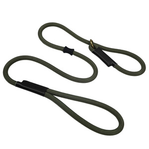 Braided Rope <b>Dog</b> Slip Lead With <b>Stopper</b> Adjustable Pet Training Leash Comfort Handle For Outdoor Walking Custom Available - Product Image 1