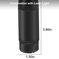 Lampe torche de chasse à activation rapide, haute puissance, 1000 lumens, 10x LED, avec laser rouge, rechargeable, en aluminium, IPX-6